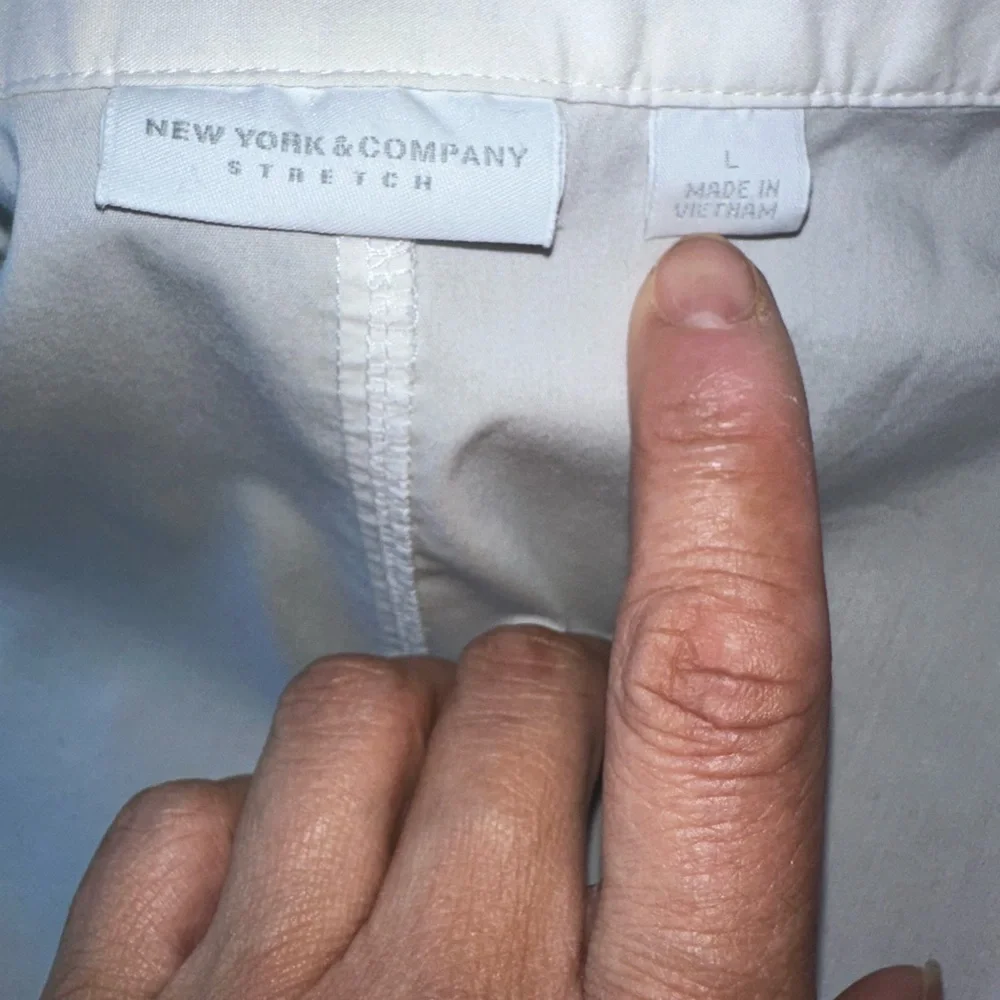 New York & Company White Button-Down Shirt - Picture 9 of 12